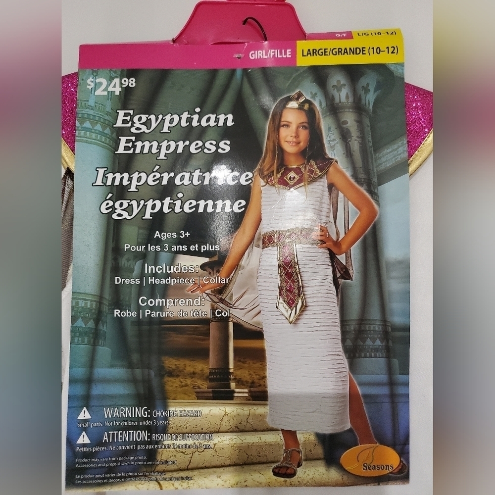 Girls Egyptian Empress Cleopatra Halloween costume size Large 10-12